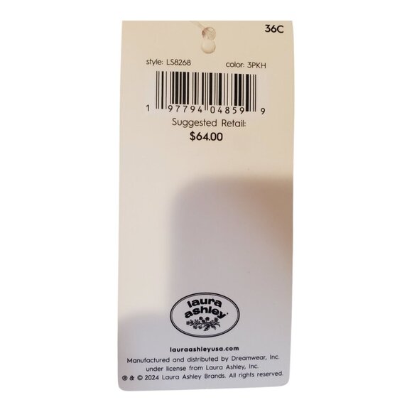 NWT LAURA ASHLEY SZ 36C 3 Pack Comfort Push-Up Bras Pink & Taupe Lace - Picture 5 of 9